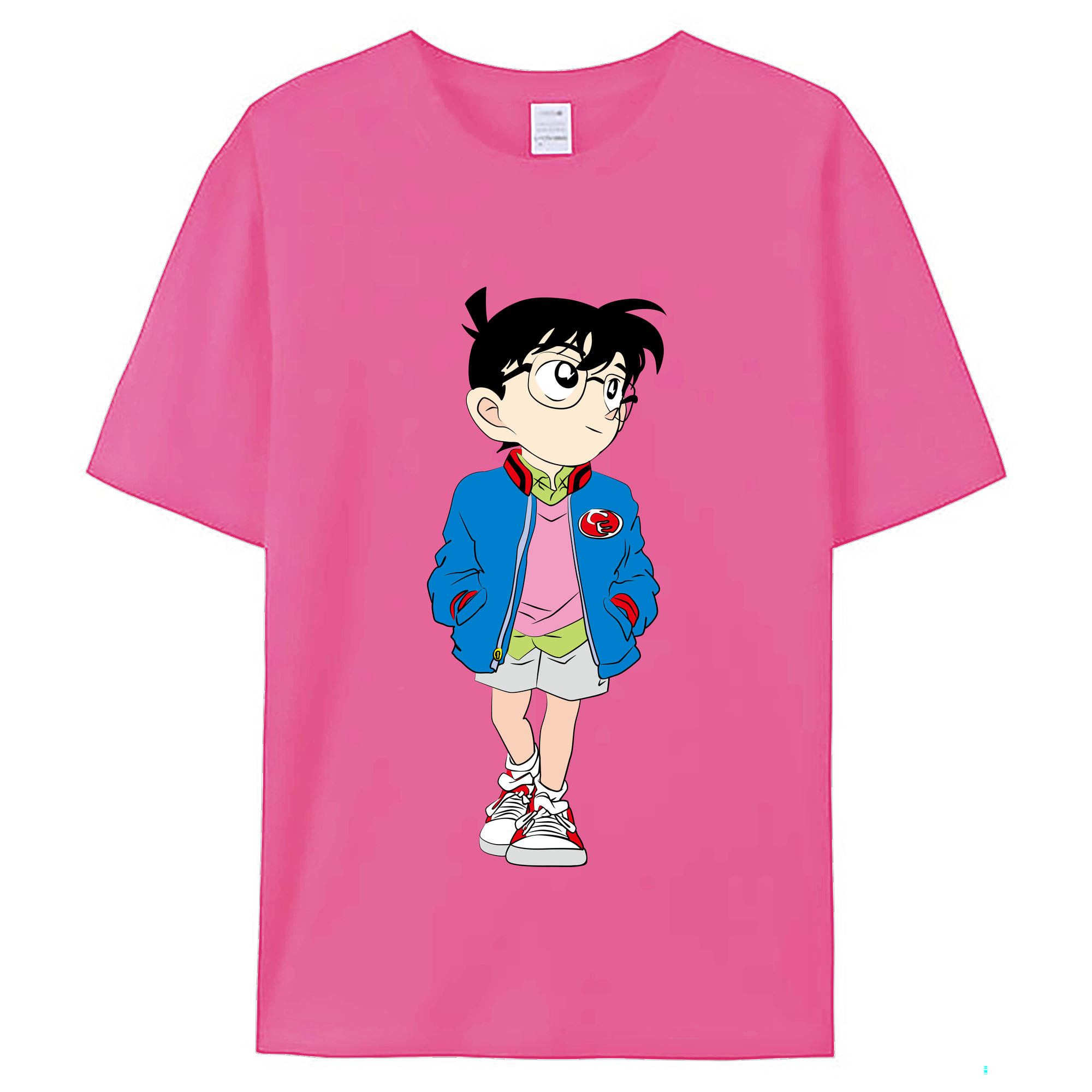 （画像用） 名探偵コナン 江戸川 コナン Detective Conan Conan Edogawa レディースカジュアルプリントTシャツ（綿100％）